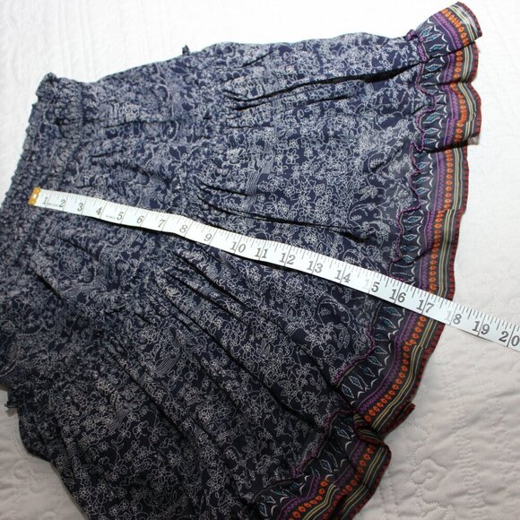 Misa Los Angeles Womens Marion Mini Skirt Ruffles Blue White Size Small Lined - Picture 8 of 8